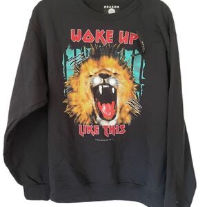 NWT REASON NY Mens Black Sweatshirt